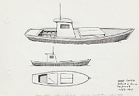 622 Grado - Aquileia - batana di 10 metri trasformata - estate 1980 